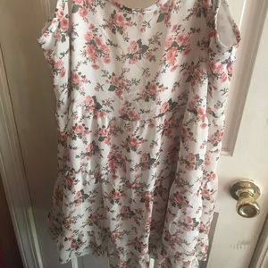 White floral spaghetti strap top.